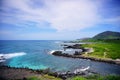 PeleÃ¢â¬â¢s chair, Alan Davis beach view, Makapuu lighthouse trail, Hawaii, Oahu island Royalty Free Stock Photo